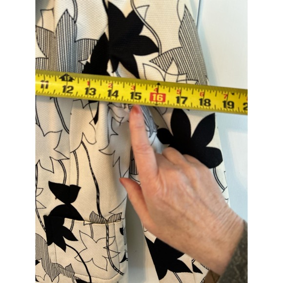 Uniform Petite John Paul Richard Cream/Black Floral Jacket Size PL Vintage - Picture 4 of 6